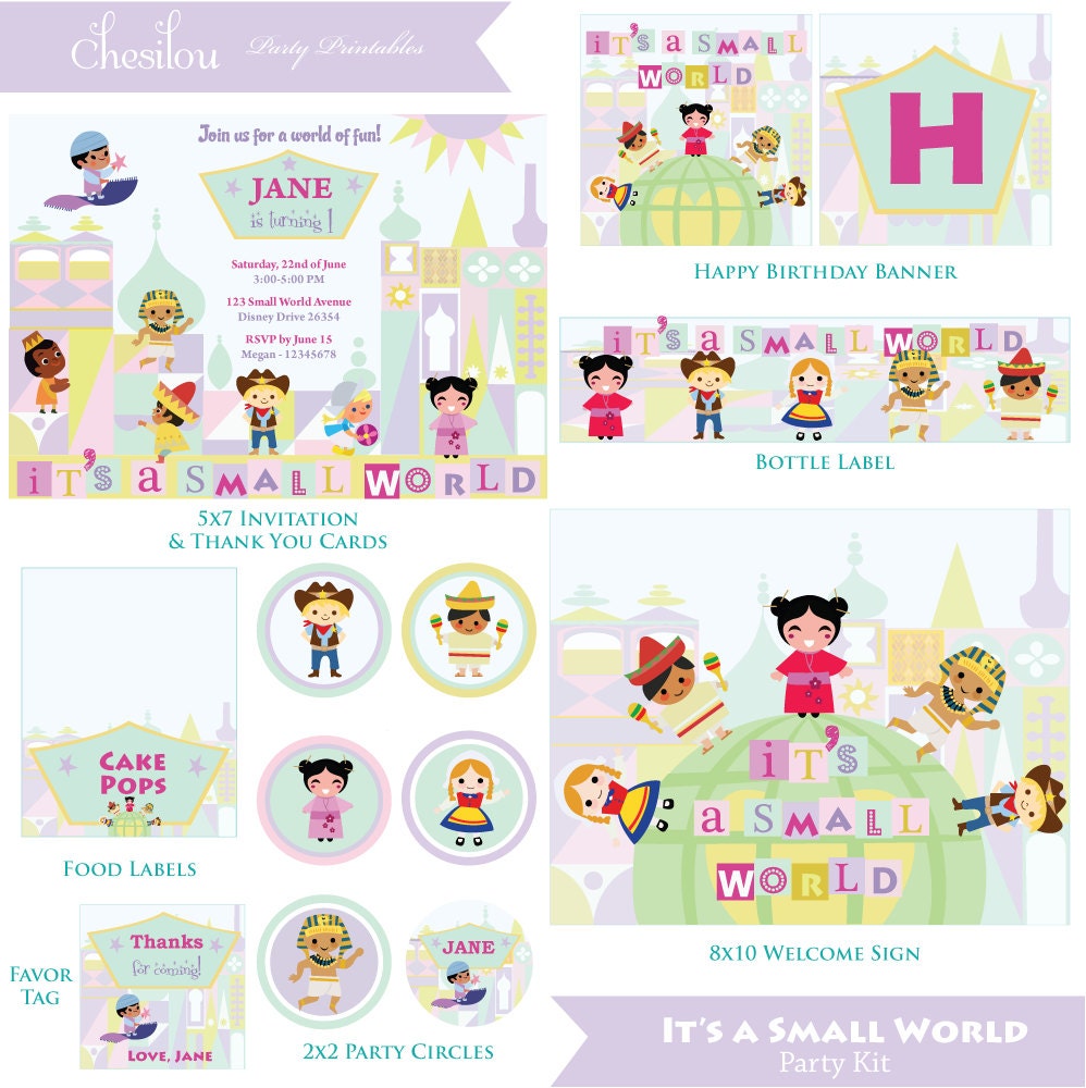 A Small World Invitations 7