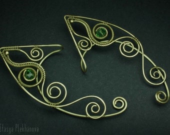 Elf ear cuffs, Wire wrapped ear cuffs, Elven ear cuffs, Wire ear cuffs