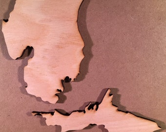 Michigan MI Wooden Cutouts - Large Sizes - Shapes for Projects or Other Use