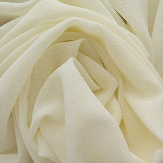 FC10717 Chiffon Polyester Ivory Lightweight Flowing