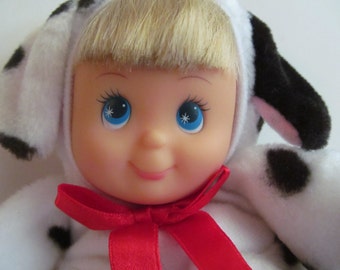 Bean Bag Baby Doll - in Animal Costume - 8'' dotted Dalmation Doll - from Cititoy