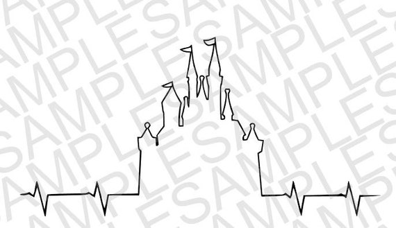 Download Disney Inspired Castle Heartbeat SVG DXF and by ...