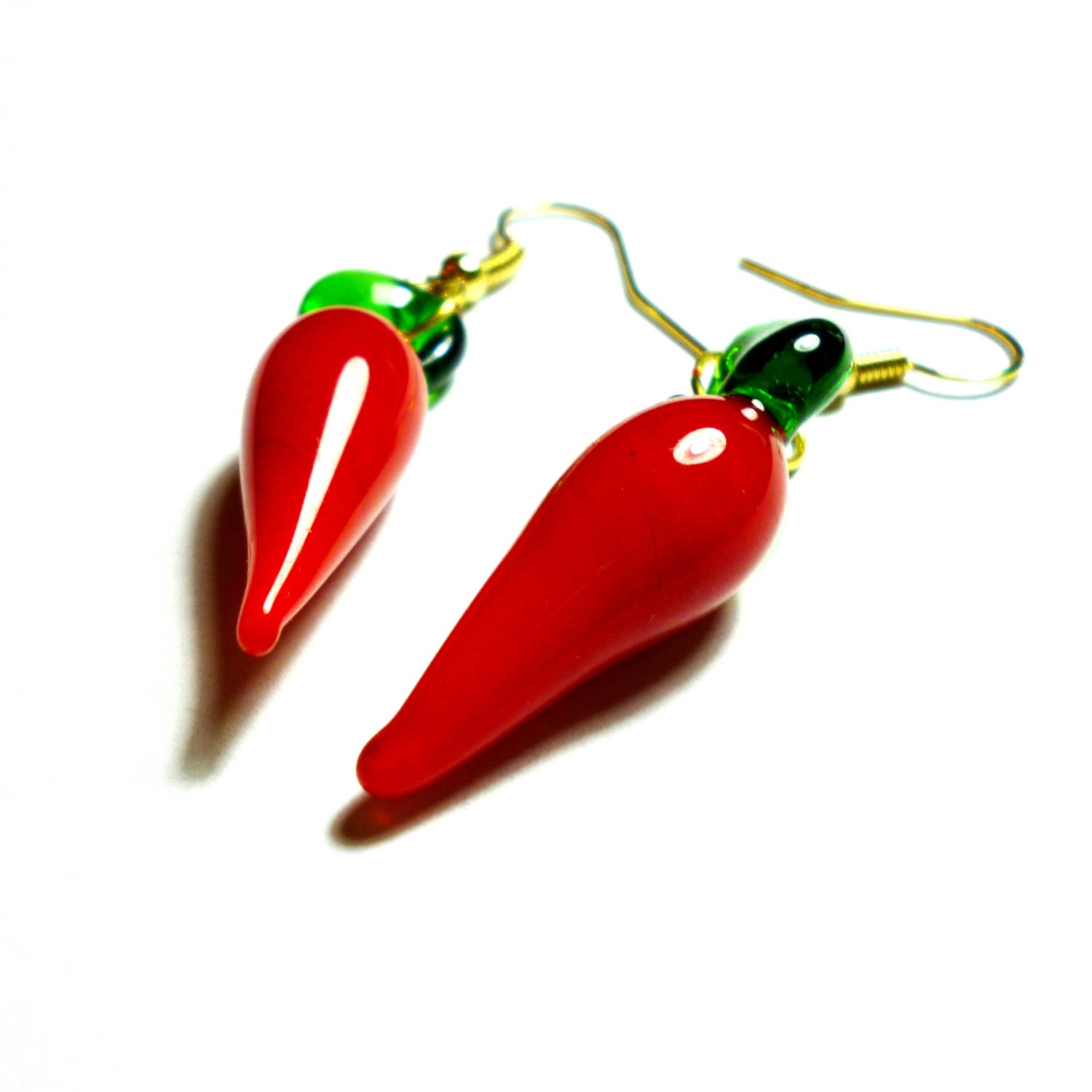 Red Chili Pepper Dangle Earrings