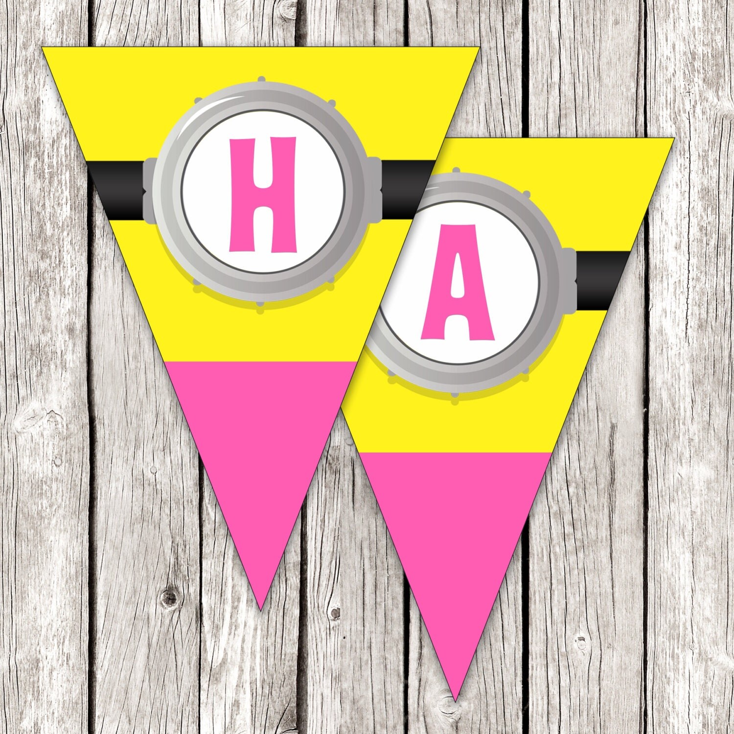 Pink Minion Birthday Banner Despicable Me Birthday Party