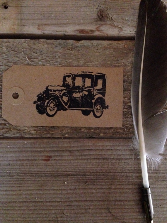 Antique car gift tags by Atailoredhome89 on Etsy