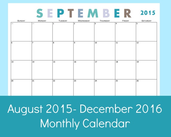 monthly calendar printable 2015 monthly calendar 2015 calendar 2016
