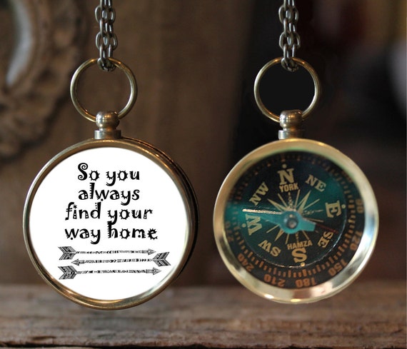 So You Always Find Your Way Home Compass Jewelry Arrows