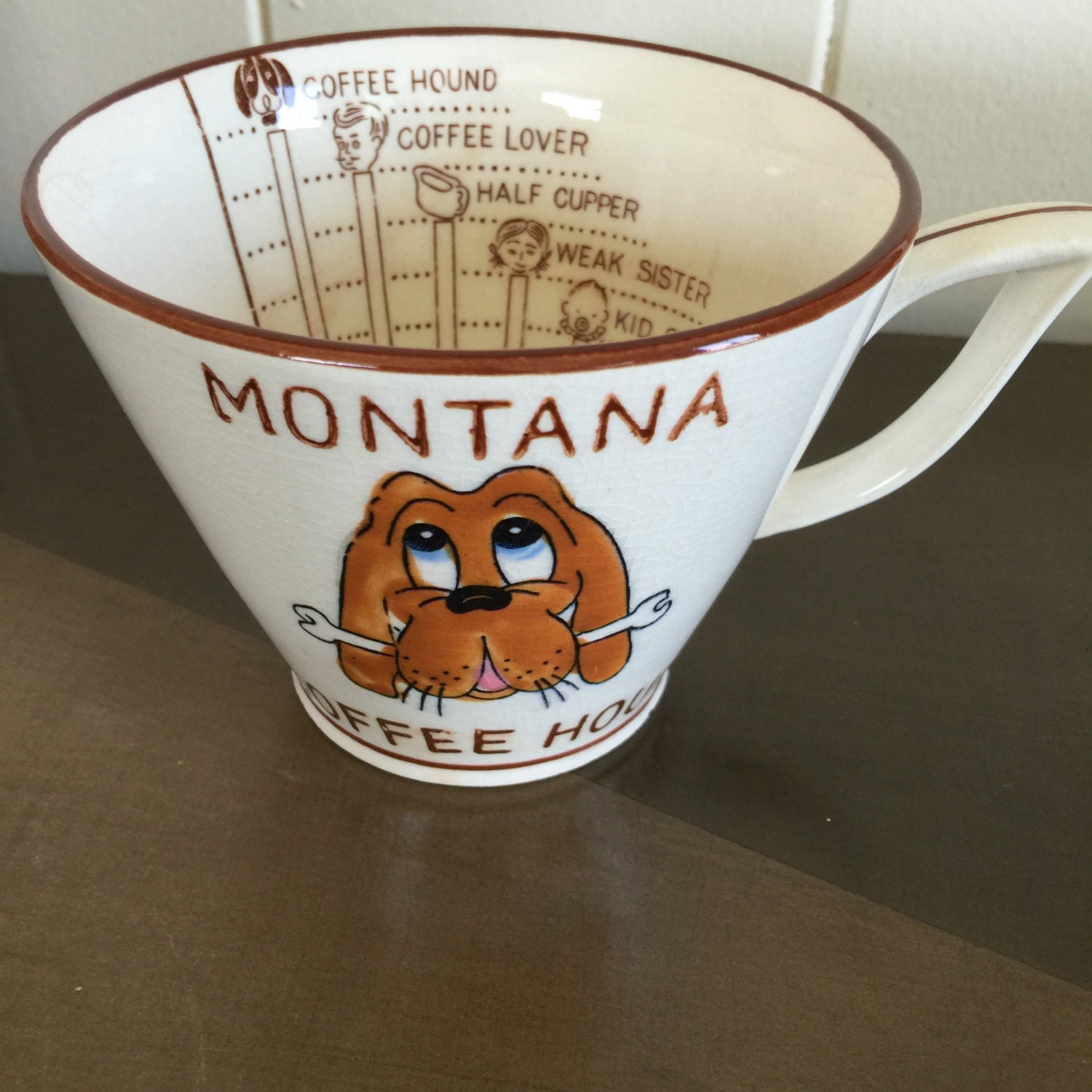 Vintage Montana Coffee Hound Mug Made in Japan Kitsch