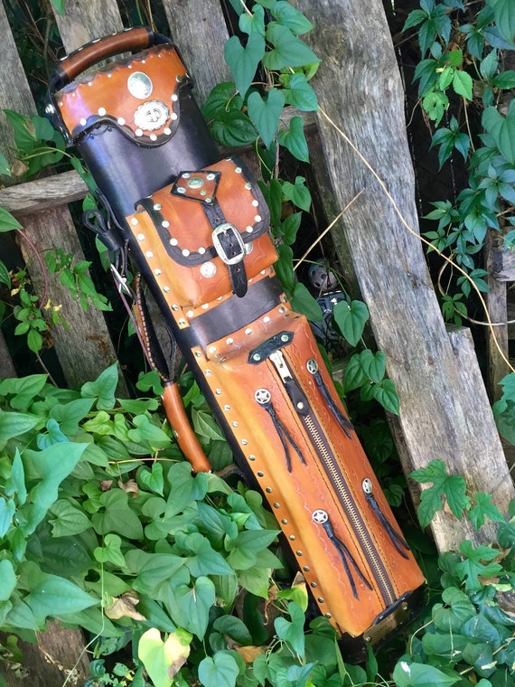 Items similar to Custom Handmade Leather Pool Cue Case on Etsy