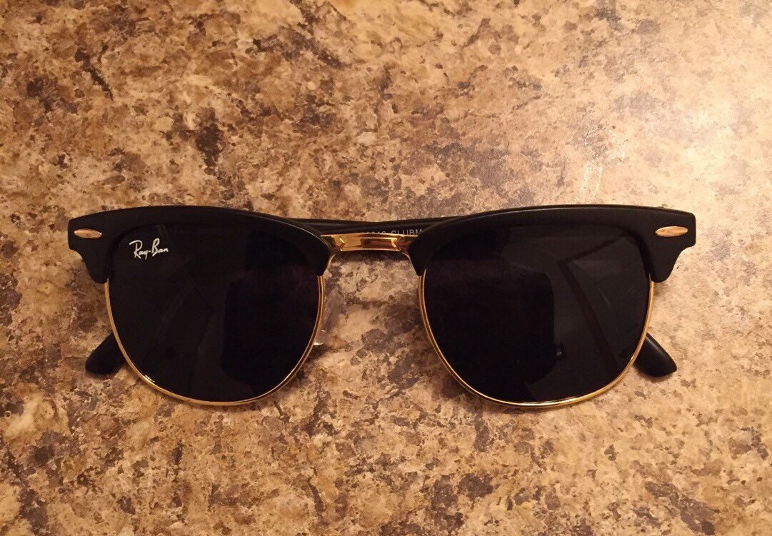 Vintage Deadstock Black Clubmaster Sunglasses Ray Ban Haute Juice