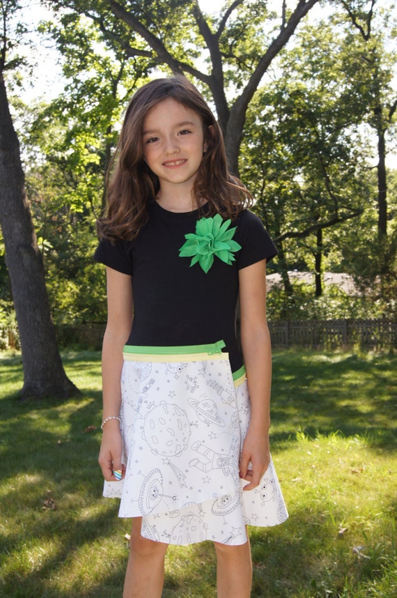 Tomgirl Astronomy Skirt Coloring Skirt-Girls Boutique