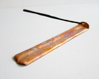 Copper Incense Stick Holder, Handmade Copper Incense Burner, Hand Beaten Copper, Meditation Incense Holder. Zen Incense Burner, Incense