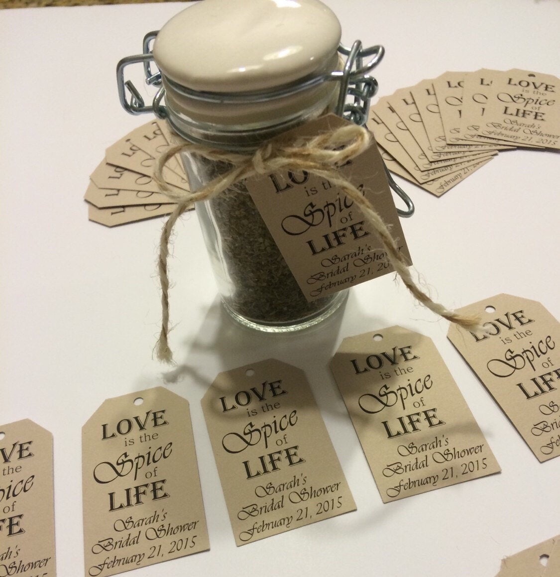 LOVE is the SPICE of LIFE / Personalized Gift Tags with Pre
