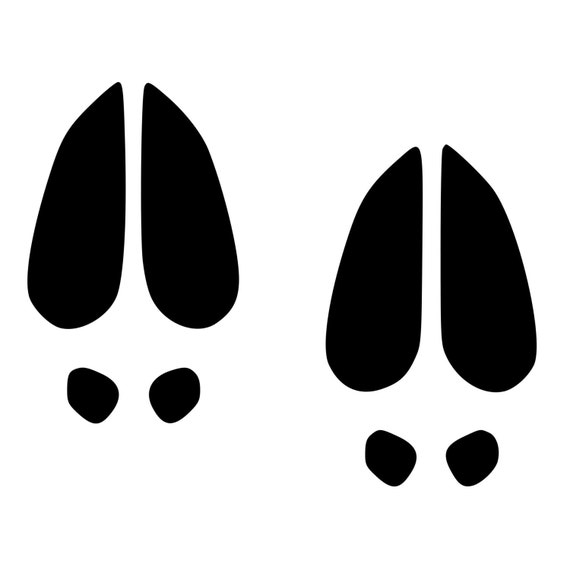 Deer Footprints Tracks Die-Cut Decal Car Window Wall Bumper