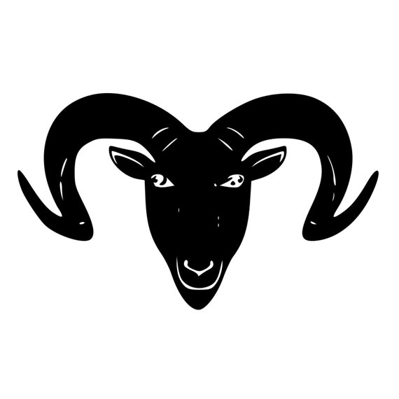 Ram Head Die-Cut Decal Car Window Wall Bumper Phone Laptop