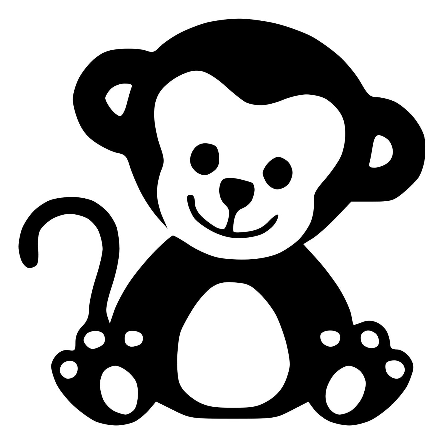 Download Adorable Baby Monkey Die-Cut Decal Car Window Wall Bumper