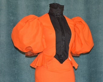 Halloween Costume, Woman, Handmade Victorian Costume, Belle Epoque era, theatre, historical dress, movie, Leg 'o Mutton Sleeves