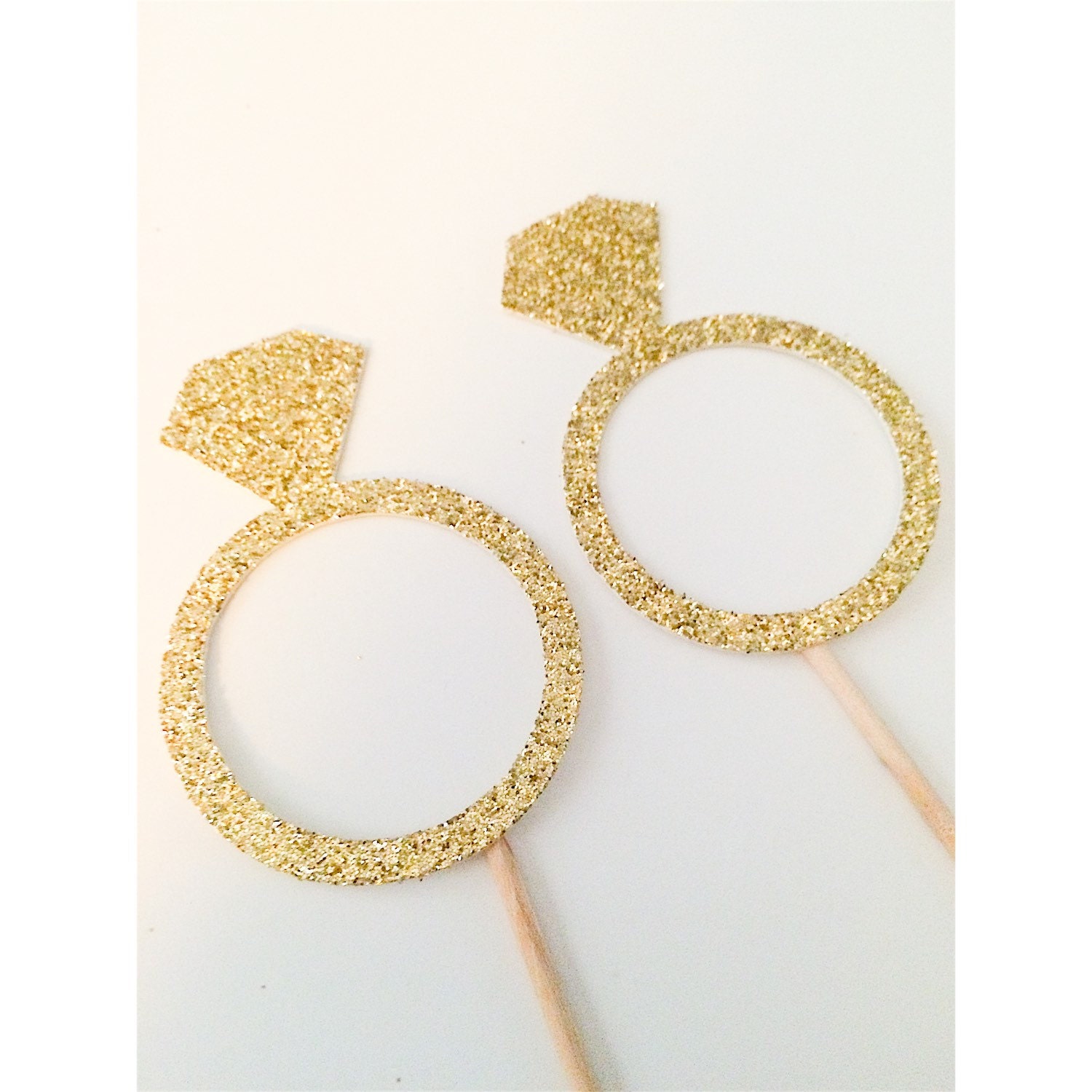 Engagement Ring Cupcake Toppers engagement by PartyPerfectBoutique