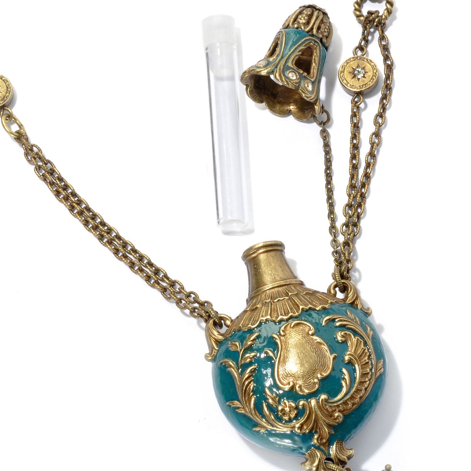 Perfume Necklace Vial Necklace Perfume by ShelleyCooperJewelry