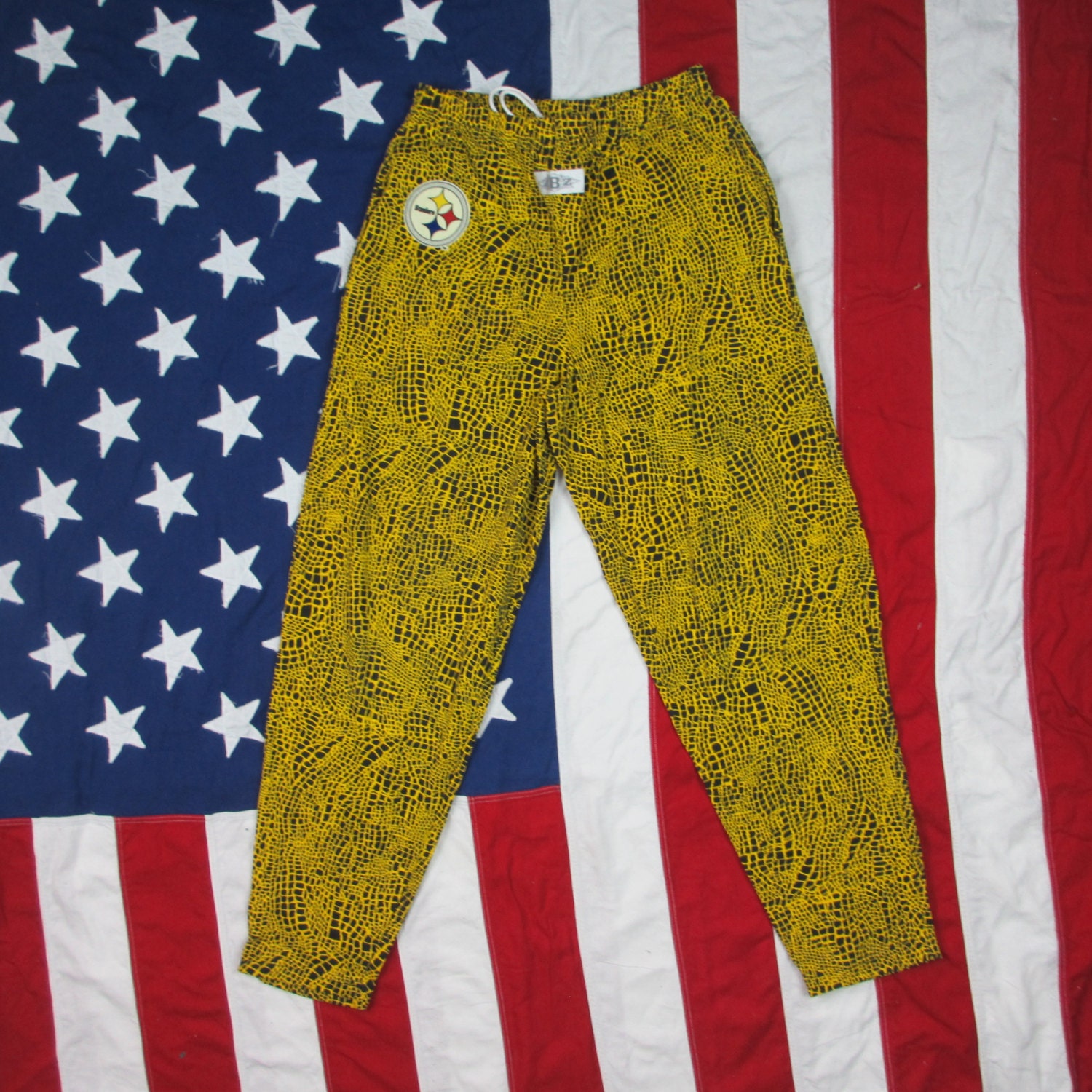 Vintage 1990's Pittsburgh Steelers Zubaz Parachute Pants