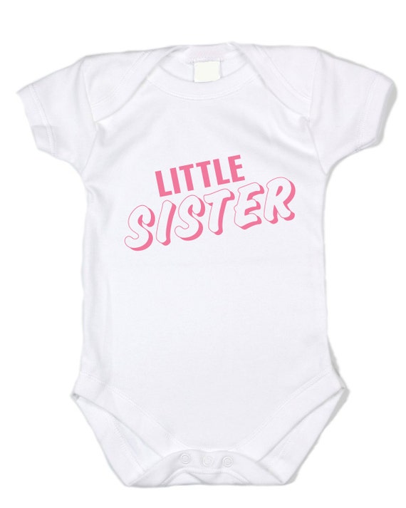 Little Sister cute baby onesie 100% soft thick by BaffleGear