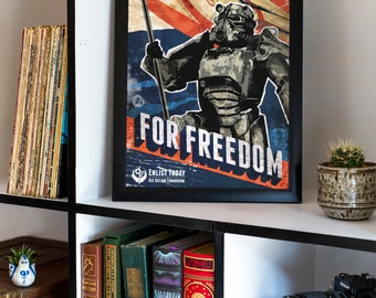 Fallout Brotherhood of Steel Inspired Propaganda Graphic Poster