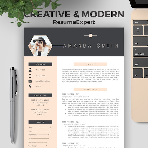 creative resume template for word 1 and 2 page by resumeexpert