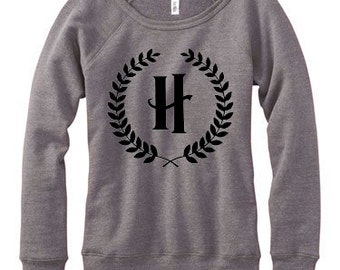 Women's Slouchy Wideneck TriBlend Sweatshirt - Hogwarts Laurel - HARRY POTTER Sweatshirt