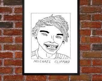 Badly Drawn Michael Clifford - 5SOS - Poster - *** BUY 4, GET A 5th FREE***