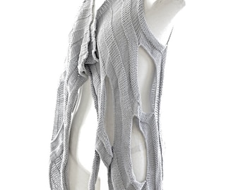 PDF Knitting Pattern - RAVENOUS - post apocalyptic knitted vest pattern