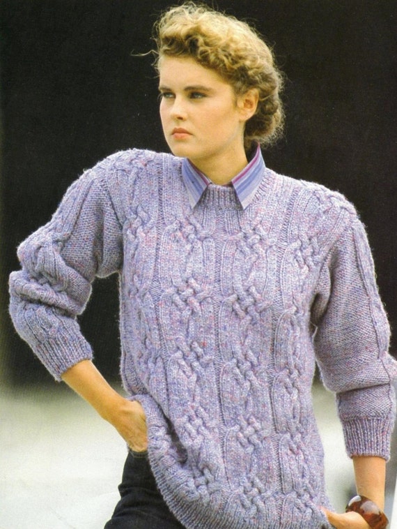 Instant PDF Download Vintage Knitting Pattern to make A Ladies