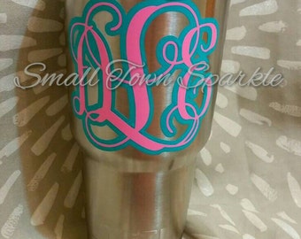 Yeti Monogram Decal Layered