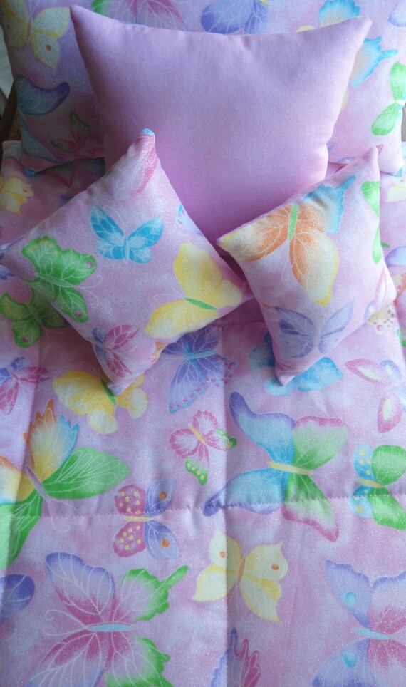 Pink Doll Bedding Glitter Doll Bedding Doll Blanket Pillow
