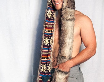 Red Fox Faux Fur Hood w/ Unique Lining