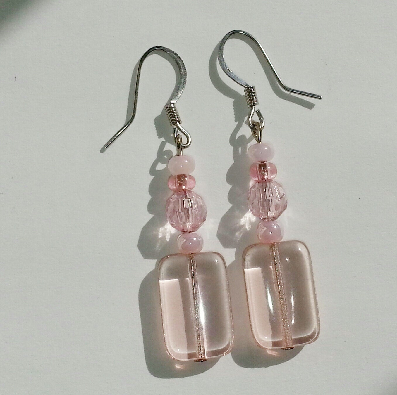 Pink Beaded Earrings