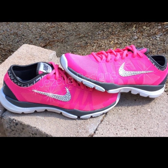 Bling NIKE® Shoes Hot Pink SWAROVSKI® Nike TR3 by JezelleDesigns