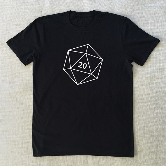 Twenty Sided Dice T-Shirt Unisex Graphic Tee S M L XL Style