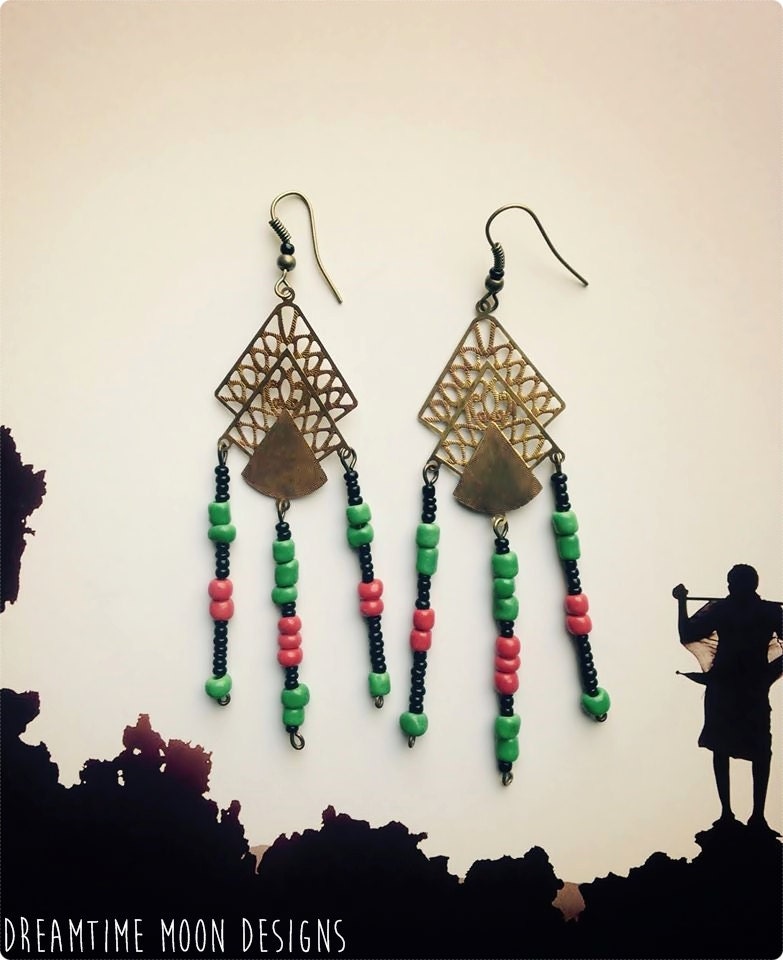 Clearance African Inspired Chandelier by DreamtimeMoonDesigns