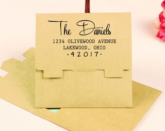 Custom Rubber Stamp, Invitation Stamp, Personalized Rubber Stamp, Self Inking Return Address Stamp, Wedding Stamp, Engagement Gift HS71P
