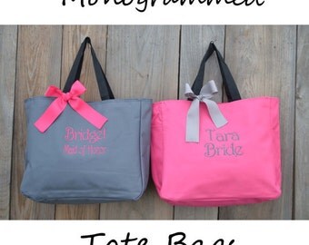 Personalized Bridesmaid Gift Tote Bag Monogrammed Tote, Bridesmaids Tote, Personalized Tote
