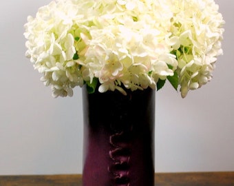 Large Purple Vase Handmade Stoneware Pottery