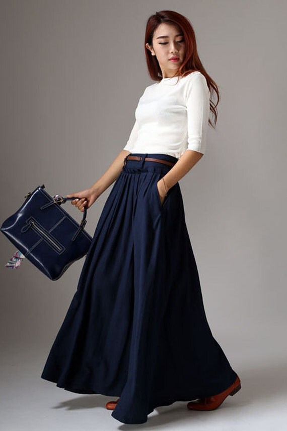 Long Blue Skirt 35