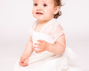 Flower girl dress, baby dress, baby flower girl dress, flower girl lace dress, baby bridesmaid, flower girl dresses, wrap dress, flower girl