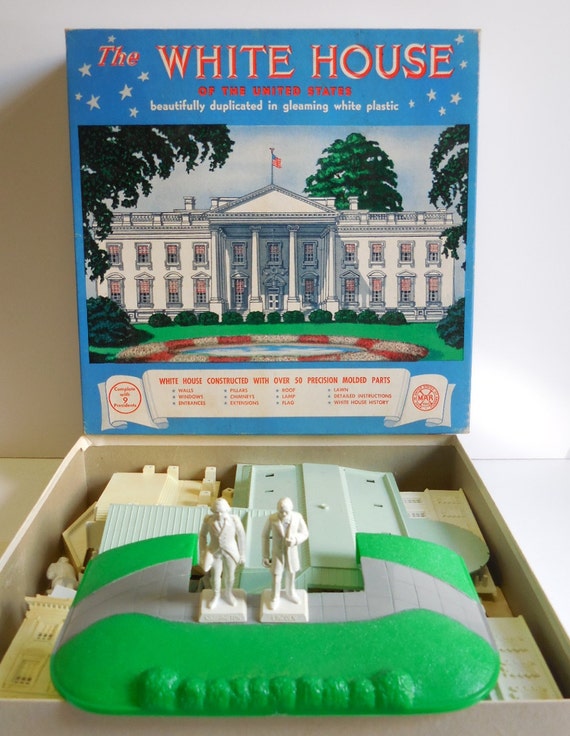 Vintage Marx Model Kit THE WHITE HOUSE Molded figures
