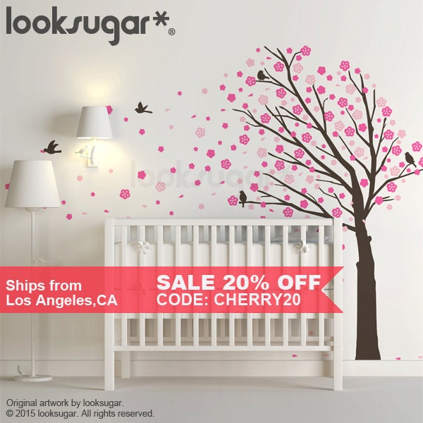 Tree Wall Decal Cherry Blossom Wall Decal Cherry Blossom