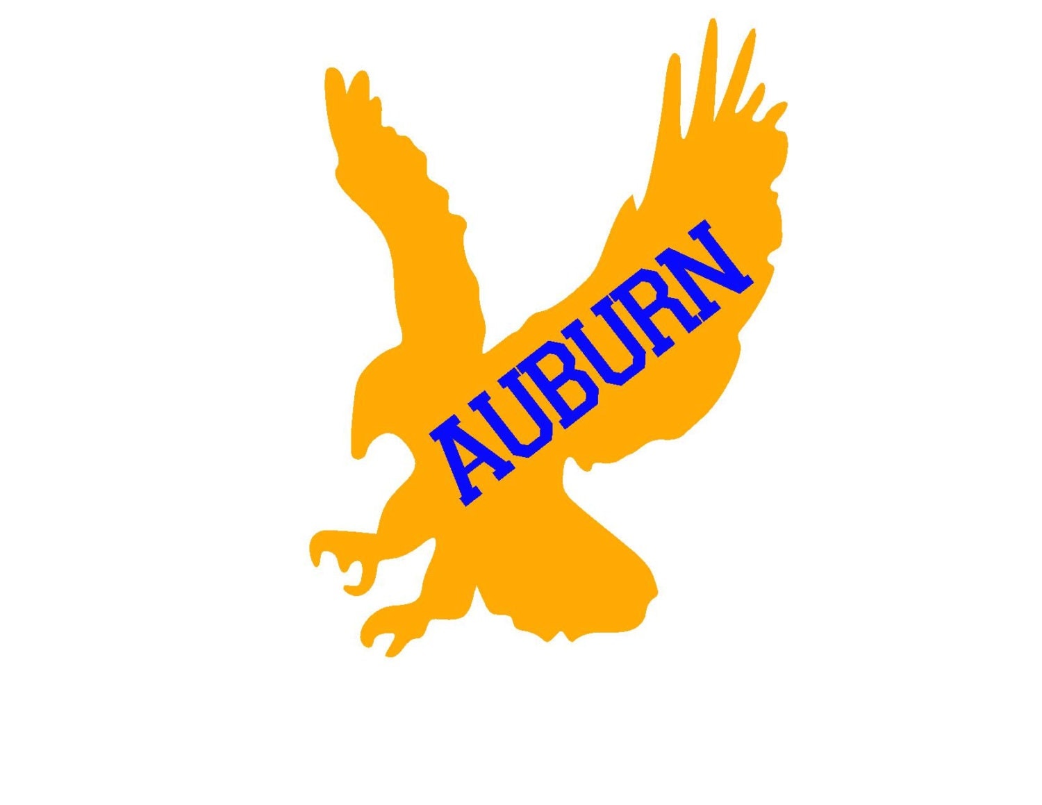 Auburn Eagle SVG or Silhouette Instant Download