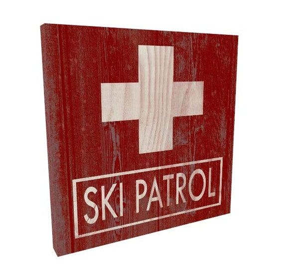 Cabin Decor Ski Patrol Sign Wall Art Home Decor Ski sign