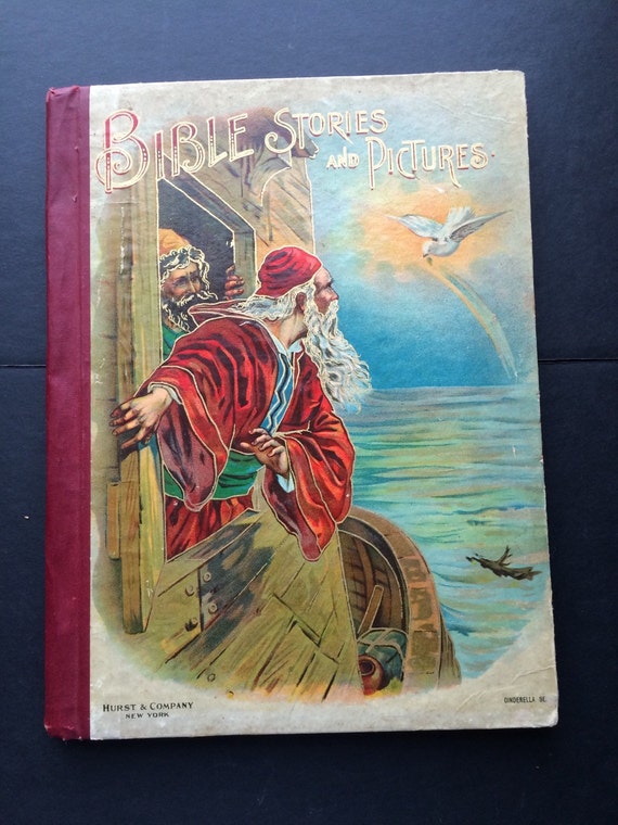 Antique Children's Book Bible Stories and