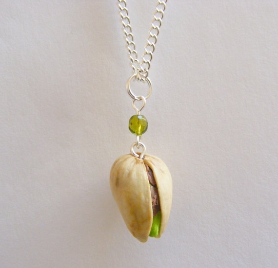 Food Jewelry Pistachio Nut Pendant Pistachio Necklace