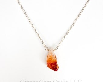 Citrine necklace, citrine jewelry, citrine pendant, raw citrine necklace, citrine, crystal necklaces, handmade necklaces,november birthstone